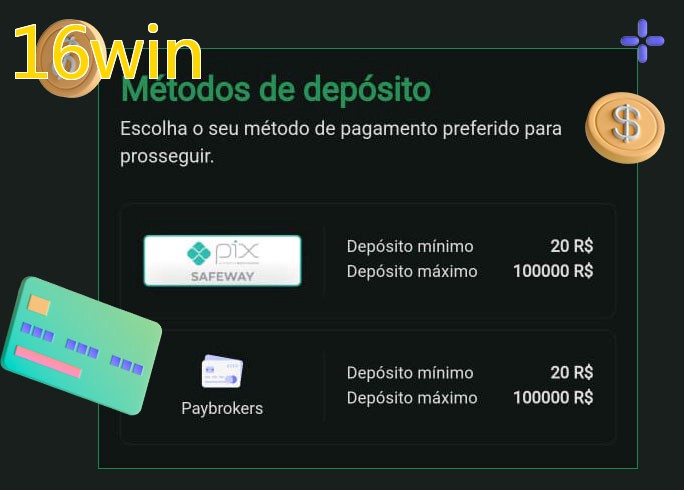 O cassino 16winbet oferece uma grande variedade de métodos de pagamento