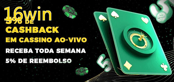 Promoções do cassino ao Vivo 16win